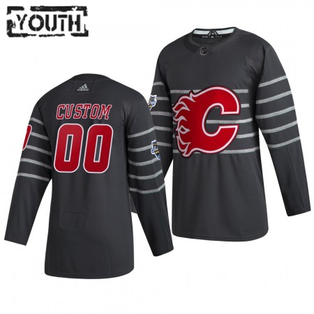 Calgary Flames Personalizado Grijs Adidas 2020 NHL All-Star Authentic Shirt - Kinderen